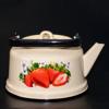 Чайник эмалированный  3,5л палевый "Клубника" 2713