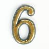 Номер квартирный  6-9 на клеевой основе золото