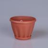 Горшок для цветов пластиковый Знатный терракот 110 с поддоном 0,45л М300Т