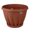 Горшок для цветов пластиковый Знатный 320 терракот c поддоном 11л М305Т 