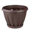 Горшок для цветов пластиковый  Знатный 320 шоколад с под 11л М305Ш уп/12шт