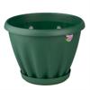 Горшок для цветов пластиковый Знатный 320 темно-зеленый c поддоном 11л М305ТЗ 