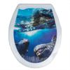 Крышка для унитаза жесткое с рисунком "Дельфины" 1/10