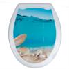 Крышка для унитаза жесткое с рисунком "Лазурный берег" 1/10
