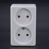 Розетка открытой установки, 2 гнезда, артикул РА16-008