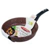 Сковорода 240/65мм шоколад пластиковая ручка, без крышки с2451аш