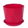 Кашпо Призма d-175мм 2,6л с поддоном (уп/12шт) 3138Mкрасн
