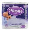 Бумага туалетная Plushe Classic 4 рулона по 18 м, 2 слоя, белая, 12 в упаковке