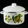 Кастрюля 4,0л,белая с рисунком ВЕГАН