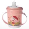 ПОИЛЬНИК С РУЧКАМИ И ДЕКОРОМ, 320МЛ ,Светло-розовый, артикул 87