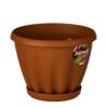Горшок для цветов пласт Знатный терракот 140 с поддоном 1л , артикул М301Т