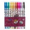 Набор гелевых ручек ArtSpace "Кот-сластена" 12цв., 1,0мм, с блестками, ПВХ чехол