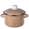 Кастрюля 2,0л с рис. Горох мелкий бежевая,артикул  18-1610/4 (8)