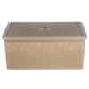Корзина универсальная "Wenge" прямоугольная 20л, 430х300х205 мм с крышкой (бежевый)