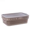 Корзина для хранения Keeplex Ajur с крышкой 3л 28,1х18,5х8,9см бежевый топаз