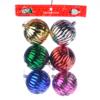 Новогоднее украшение, елочное шары 8см, цветные уп6шт,артикул  3L8602