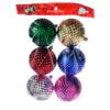 Новогоднее украшение, елочное шары 8см, цветные уп6шт, 3L8612