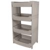 Этажерка универсальная Wenge угловая 4-секци 325х325х865мм (серый)
