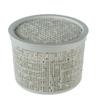 Коробка 2л БЯЗЬ с крышкой D17см Белый ротанг, артикул 2328Mбелрот