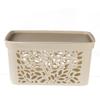 Корзина с крышкой Leaves18л 405х275х207мм (молочный)