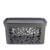 Корзина с крышкой Leaves18л 405х275х207мм (серый)