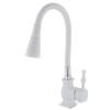 Смеситель POTATO кухня с гибким изливом, артикул  P5890-7 (белый)