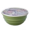 Миска "Latina" 2,1л с крышкой с декором (зеленый)