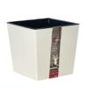 Горшок для цветов InGreen London CUBE 250 х 250 мм, 11,6 л c дренажной вставкой, белоснежный жасмин