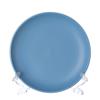 Тарелка плоская круглая d=17,5 см, цвет синий матовый 