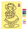 Раскраска 21*28 песок 9цв Девочка с подарком , артикул Р281