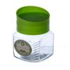 Банка для сыпучих продуктов 250 мл "кубик" стекл. с крышкой-дозаторм поворотным, САЛАТОВЫЙ