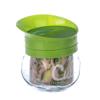 Банка для хранения стекл 0,35л ТО-82 с пласт крышкой-дозатором поворотным салатовая