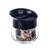 Банка для хранения стекл 0,35л ТО82 с пласт. поворотной чёрной крышкой-дозатором