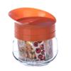 Банка для хранения стекл 0,35л ТО-82 с пласт крышкой-дозатором поворотным мандарин