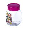 Банка для хранения стекл 0,65л с пласт крышкой фуксия серия "Фруктовый фьюжн"
