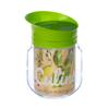 Банка для хранения стекл 0,65л ТО-82 с пласт крышкой-дозатором поворотным салатовая