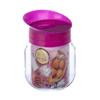 Банка для хранения стекл 0,65л ТО-82 с пласт крышкой-дозатором поворотным фуксия