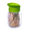 Банка для хранения стекл 0,9л ТО-82 с пласт крышкой-дозатором поворотным салатовая