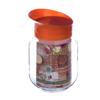 Банка для хранения стекл 0,9л ТО-82 с пласт крышкой-дозатором поворотным мандарин