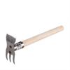 Комбинированная Мотыжка 3-и зуба НЕРЖАВЕЙКА с деревянной ручкой №34д.нерж