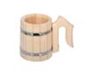 Кружка бондарная деревянная ”Бацькина баня” 1 л,липа