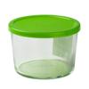 Банка малая БЕЙЗИК 220 мл с зеленой крышкой 42230SLBGR