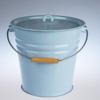Ведро эмалированное, 12 л, светлое, с крышкой