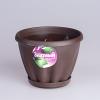 Горшок для цветов пластиковый Знатный шоколад110см, с поддоном 0,45л М300Ш