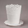 Кашпо пластиковое Ажур 150мм,белый 3092